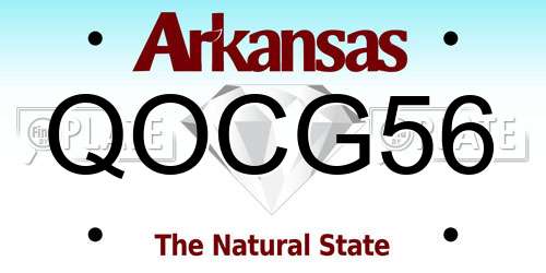 QOCG56 Arkansas License Plate