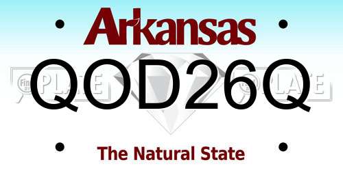 QOD26Q Arkansas License Plate