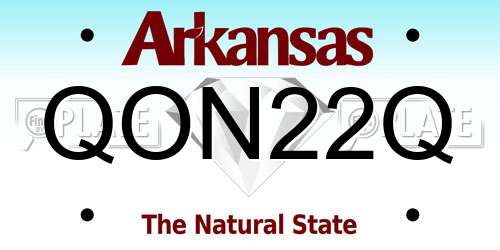 QON22Q Arkansas License Plate