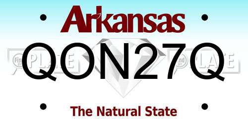 QON27Q Arkansas License Plate