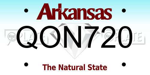 QON720 Arkansas License Plate