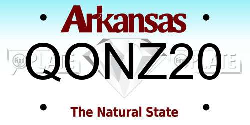 QONZ20 Arkansas License Plate