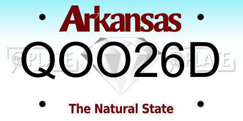 QOO26D Arkansas License Plate