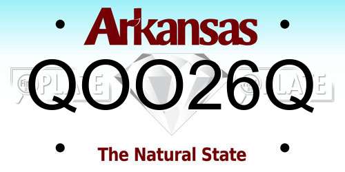 QOO26Q Arkansas License Plate