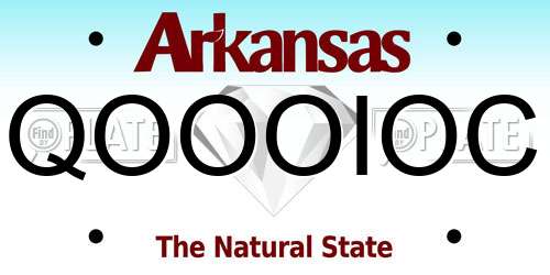 QOOOIOC Arkansas License Plate
