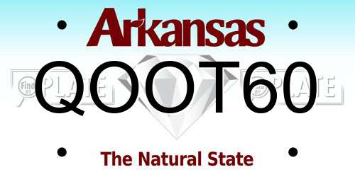QOOT60 Arkansas License Plate