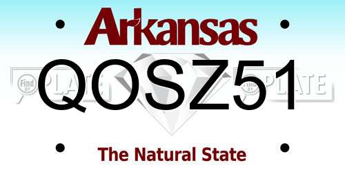 QOSZ51 Arkansas License Plate