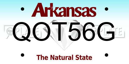 QOT56G Arkansas License Plate