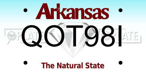 QOT98I Arkansas License Plate