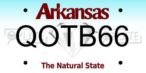 QOTB66 Arkansas License Plate