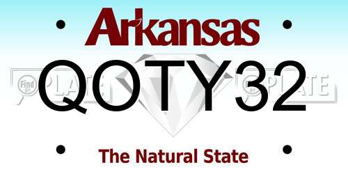 QOTY32 Arkansas License Plate