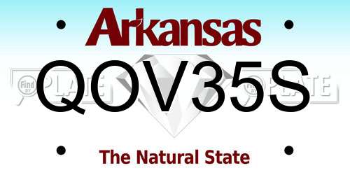 QOV35S Arkansas License Plate