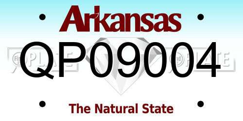 QP09004 Arkansas License Plate