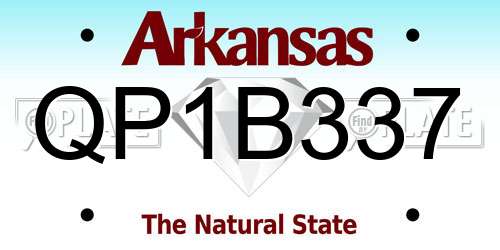 QP1B337 Arkansas License Plate