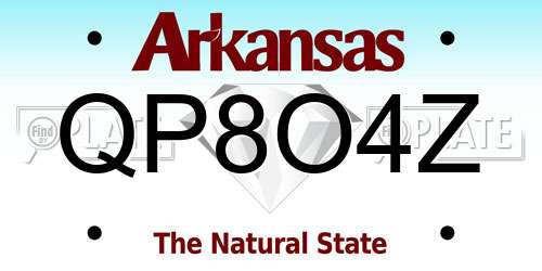 QP8O4Z Arkansas License Plate