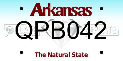 QPB042 Arkansas License Plate