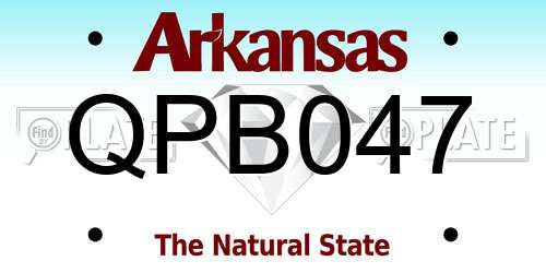 QPB047 Arkansas License Plate