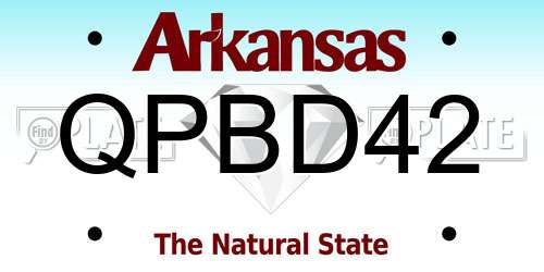 QPBD42 Arkansas License Plate