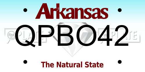 QPBO42 Arkansas License Plate