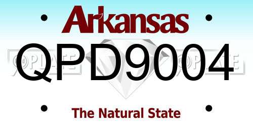QPD9004 Arkansas License Plate