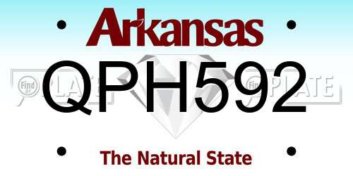 QPH592 Arkansas License Plate