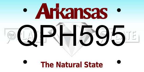 QPH595 Arkansas License Plate