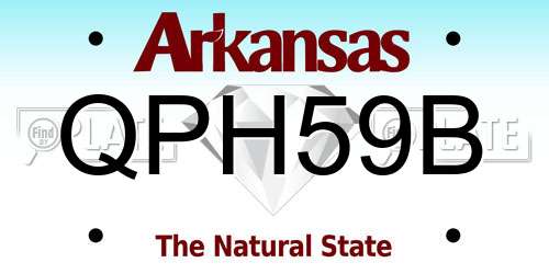QPH59B Arkansas License Plate