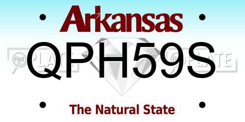 QPH59S Arkansas License Plate