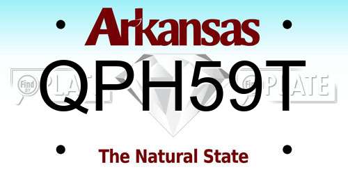 QPH59T Arkansas License Plate