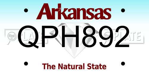 QPH892 Arkansas License Plate