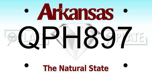 QPH897 Arkansas License Plate