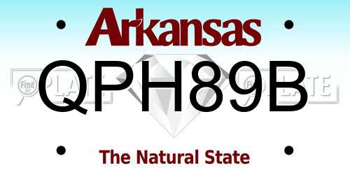 QPH89B Arkansas License Plate