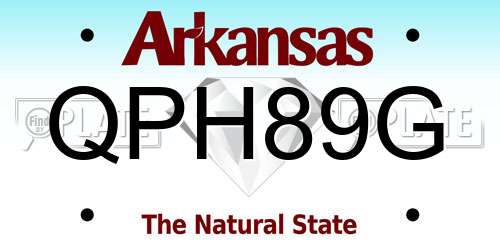 QPH89G Arkansas License Plate