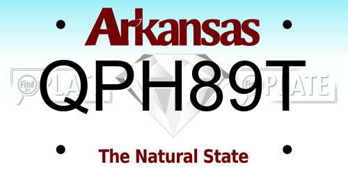QPH89T Arkansas License Plate