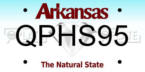 QPHS95 Arkansas License Plate