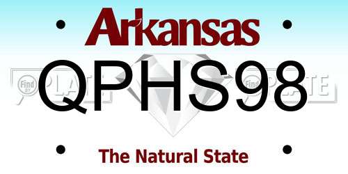 QPHS98 Arkansas License Plate