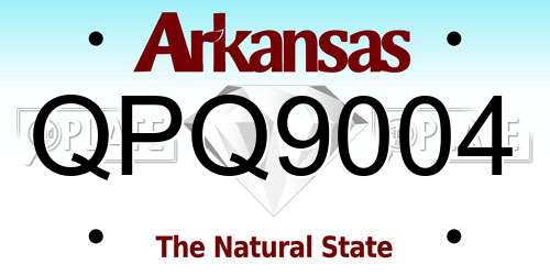 QPQ9004 Arkansas License Plate