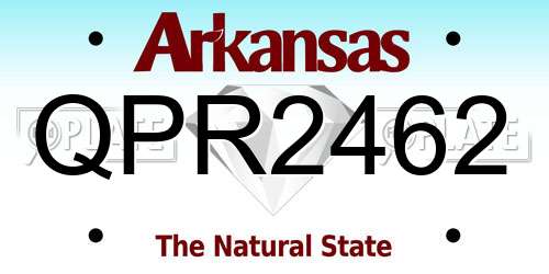 QPR2462 Arkansas License Plate