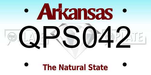 QPS042 Arkansas License Plate