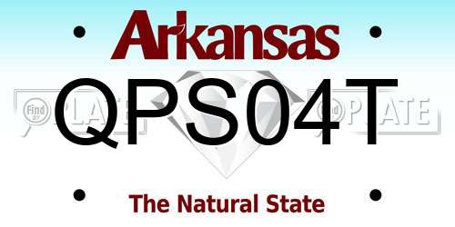 QPS04T Arkansas License Plate