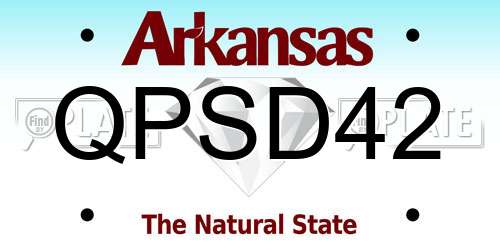 QPSD42 Arkansas License Plate