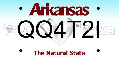 QQ4T2I Arkansas License Plate