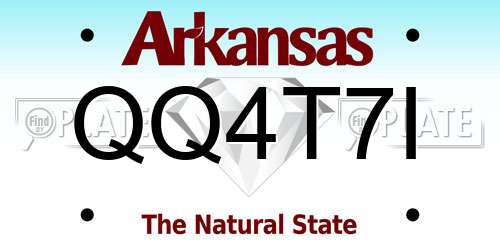 QQ4T7I Arkansas License Plate