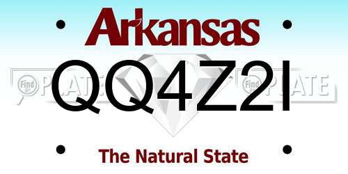 QQ4Z2I Arkansas License Plate
