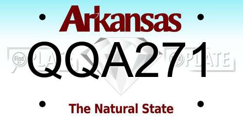 QQA271 Arkansas License Plate