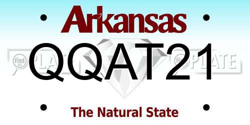 QQAT21 Arkansas License Plate