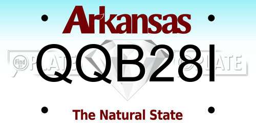 QQB28I Arkansas License Plate