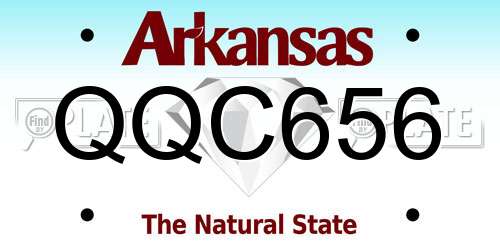 QQC656 Arkansas License Plate