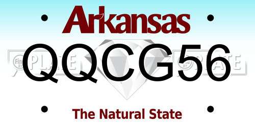 QQCG56 Arkansas License Plate
