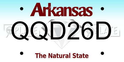 QQD26D Arkansas License Plate